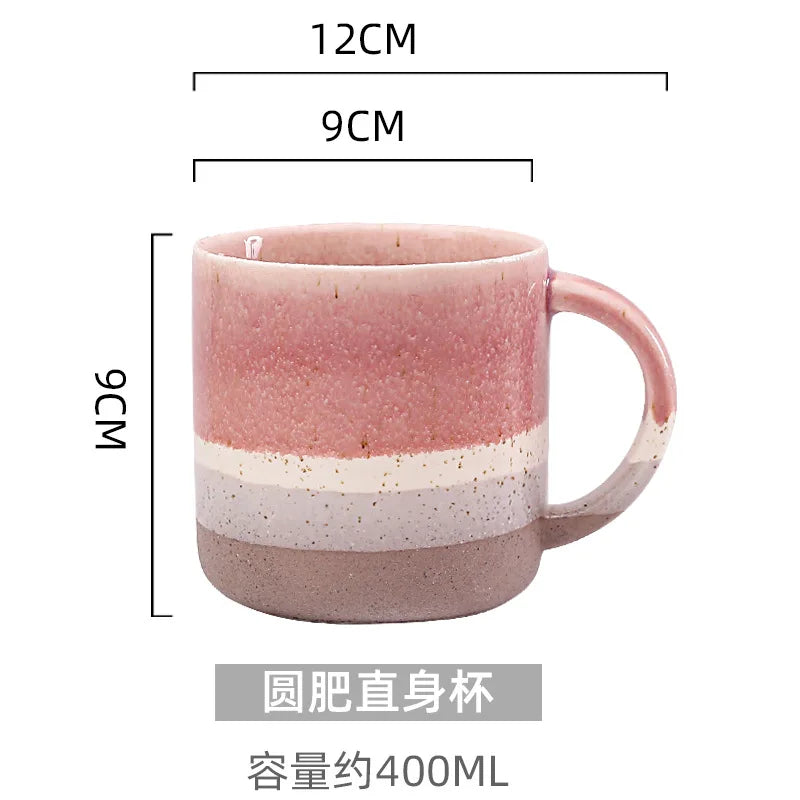Large capacity ins high value retro cup mug ins style home coffee cup ceramic cup