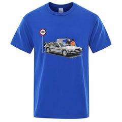 I Was Caught Speeding Funny Printed T-Shirts Men