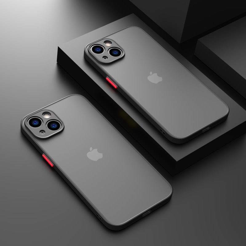 Matte Phone Case for IPhone  Luxury Soft Silicone Shockproof