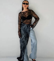 Never Get Over Me Lace Long Sleeve Top