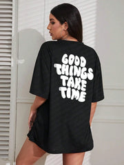 Cute Good Things Take Time T-Shirts Women