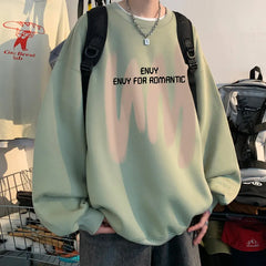 Sweatshirt Graffiti Printing Korean Style Loose Sweatshirt Casual