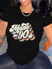 Made In The 90s Cotton Graphic TShirts for Women