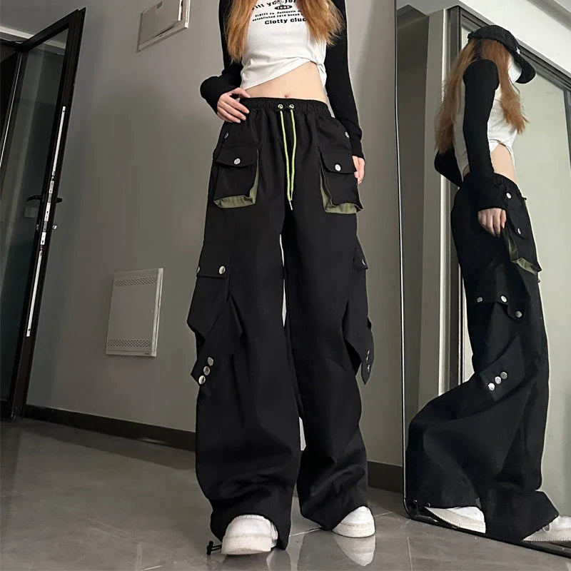 Cargo Pants High Waisted Women Pants Vintage Straight Oversized Y2K Style Fashion 2024 Winter