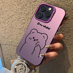 Bear Matte Transparent Colors Funny PhoneCase For iPhone Camera Bumper Cover