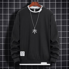 Men Sweatshirts Tops Solid Casual Pullover Hip Hop