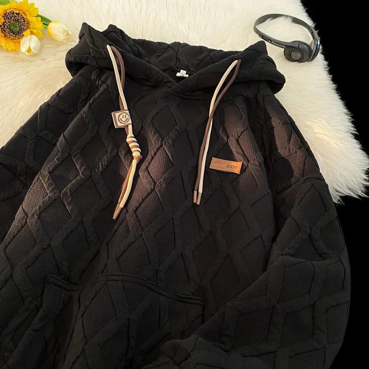 Korean Casual Loose Hooded Shirt Large Size Harajuku