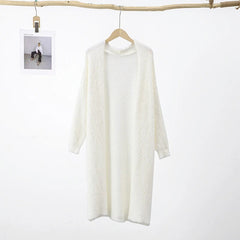 Cozy & Chic: Korean-Inspired Cashmere Long Cardigan for Women