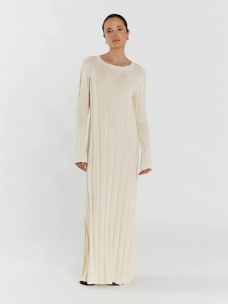 2023 Autumn Chic: Elegant Loose Knitted Maxi Dress