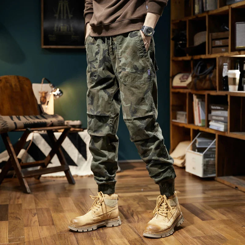 Men Fashion Oversized Camouflage Cargo Pants Outdoor Army Pants