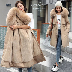 2023 New Winter Jacket Warm Hooded with Thick Cotton, Wide-waisted, and Zipper