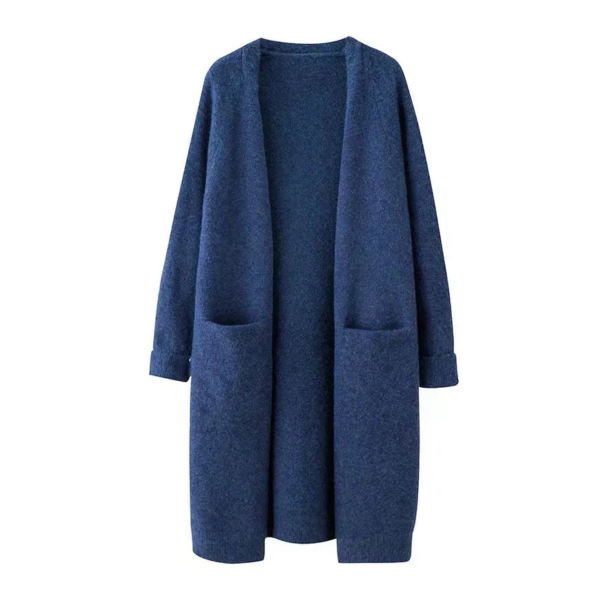Cozy up in Style: Women's Thick Warm Sweater Cardigan with Pockets