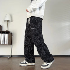 Casual American Corduroy Wide Leg Men Pants