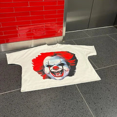 Streetwear Penny Wise Clown Cartoon Graphic Print Oversized Cotton T Shirt