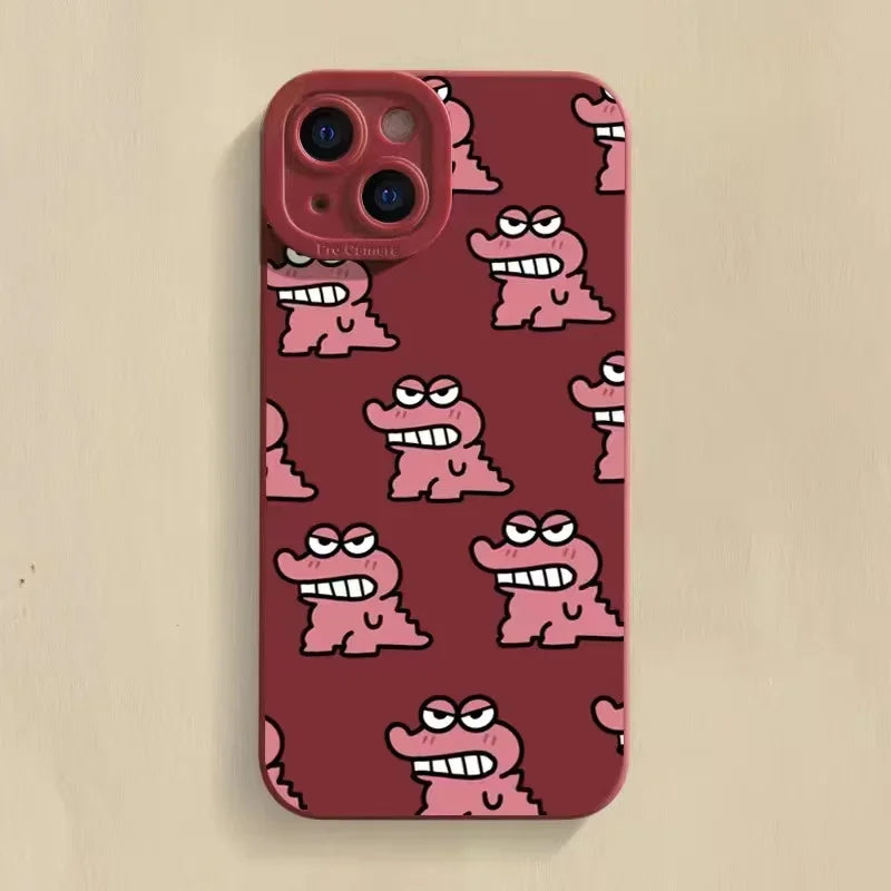 Cute Funny Cartoon baby crocodile Phone Case For iPhone