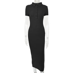 2023 Summer Knitted Maxi Dress with Split Sleeves