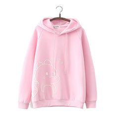 2023 Kawaii Dinosaur Hoodie with Horn - Warm Fleece Women's Pullover