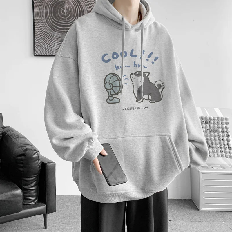 Print Hoodies For Men Y2K Streetwear Clothes Hip Hop Fashion Hooded Sweatshirts
