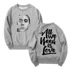 Canserbero All We Need Is Love Merch 2024 Tour Crewneck Men Sweatshirt Hip Hop