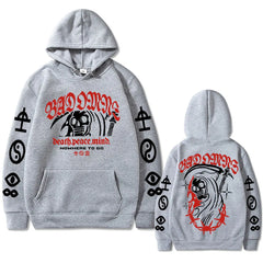 Bad Omens Skull Graphic Hoodie Vintage Oversized