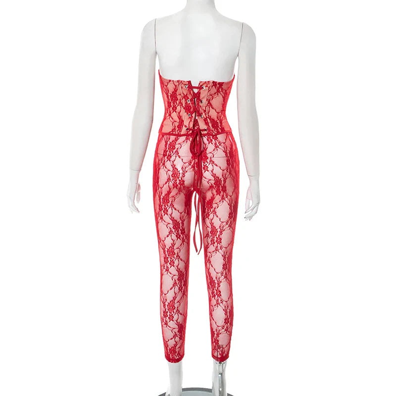 Shirring Corset Leggings Set