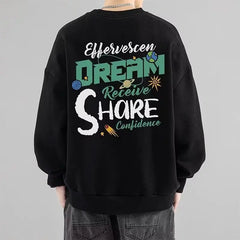 Korean Printed Men Sweatshirt High Street Fashion for Autumn