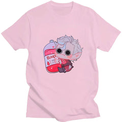Cute Cartoon Astarion Print T-shirt Summer Casual