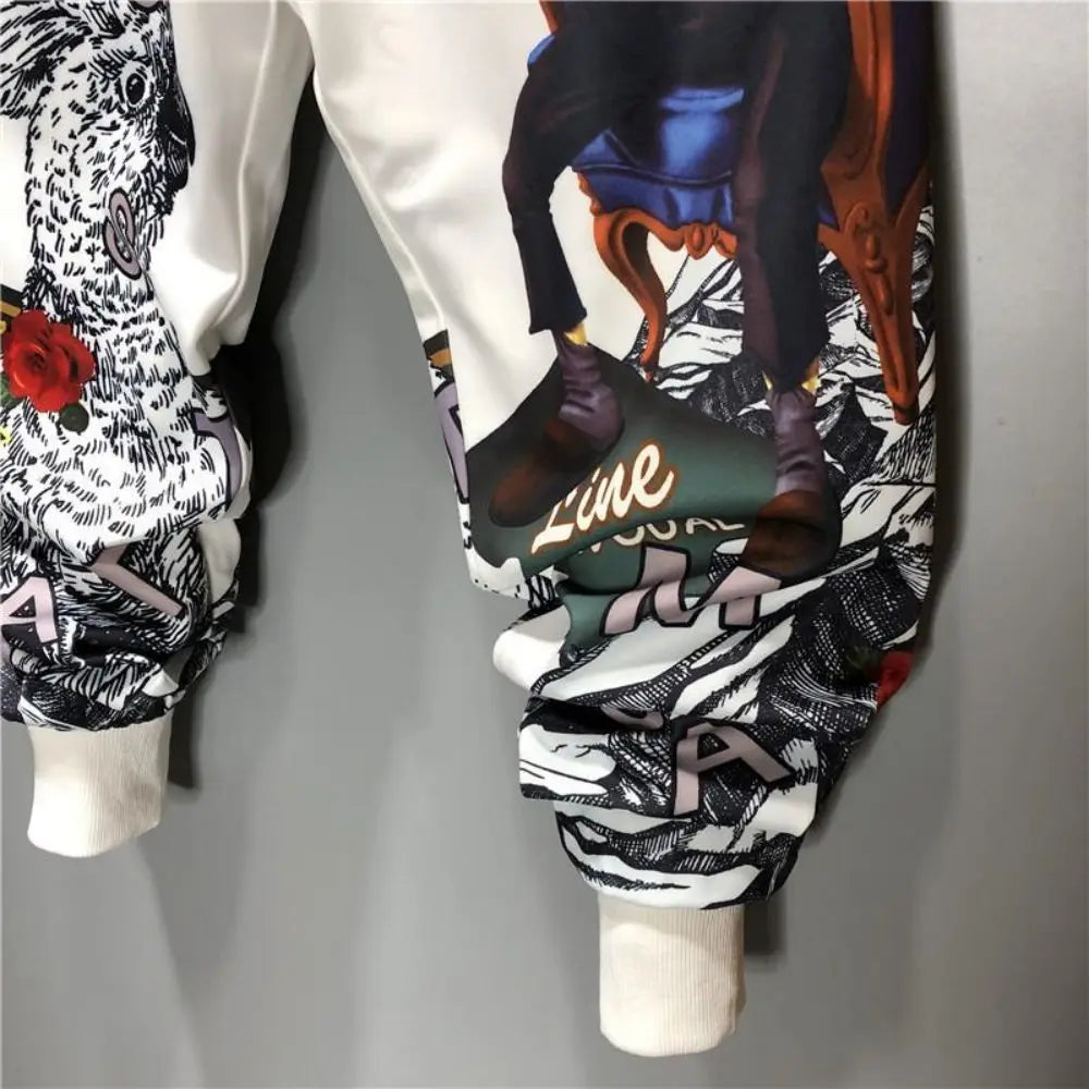 Streetwear Harajuku Joggers Men's Patchwork Harem Pants