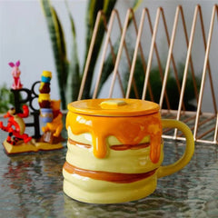 Cute Hamburger Mug Underglaze Color Funny Three-dimensional