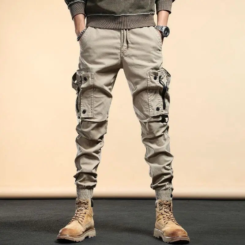 Casual Zipper Pockets Versatile Fashion Men's Pants