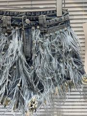 Don't Ruffle My Feathers Denim Shorts