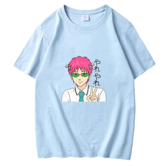 Saiki K Anime Printed Short Sleeve T-Shirt