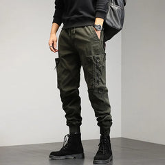 Men Cargo Pants Multi Pocket Khaki Trousers Casual Military