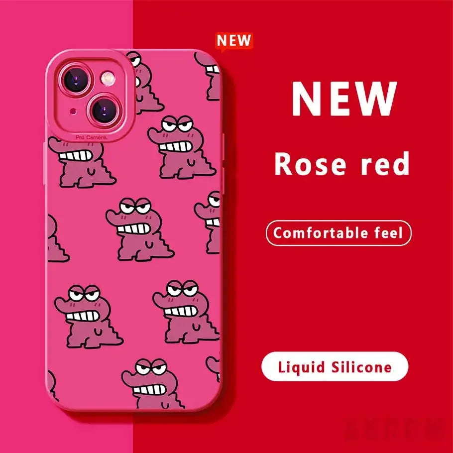 Cute Funny Cartoon baby crocodile Phone Case For iPhone