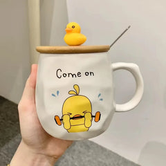 Cute Yellow Duck Hand Cup, Large Capacity