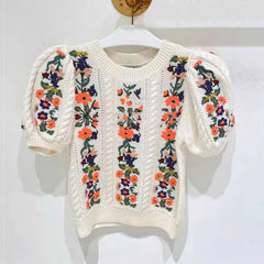 Blossom in Style Floral Embroidery Sweater for 2023