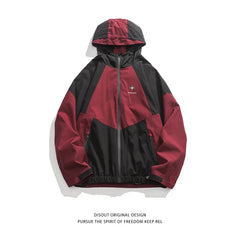 Spring Fall Punk Style Patchwork Jacket Jacket High Street Zipper Coat Couple Outerwear