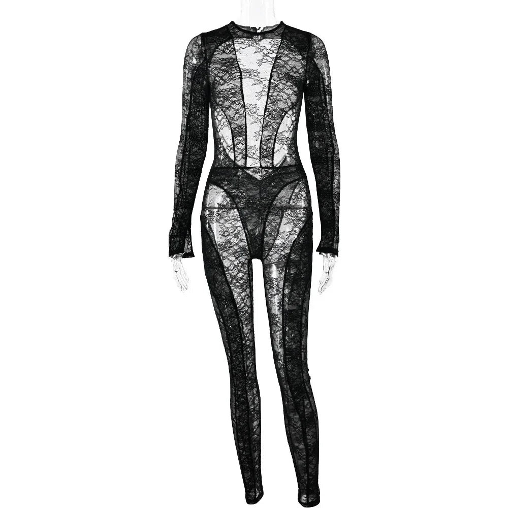 Naisha Mesh Sheer Jumpsuit