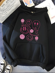 Hoodies Women Soft Loose Sportwear Sweatshirt Warm Fleece Clothes Polyester Y2k