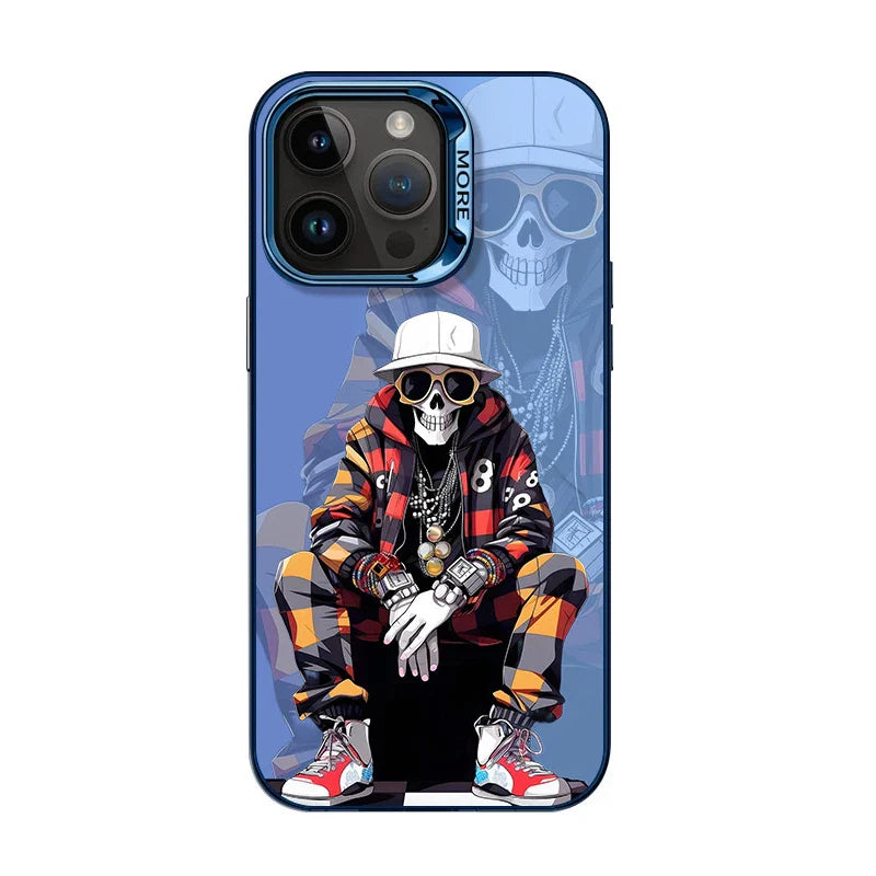 Case Cool Cartoon Fashion Skull Graffiti Color Laser Printing