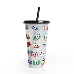 Reusable with Straws Creative Water Cups Changing Cold Water