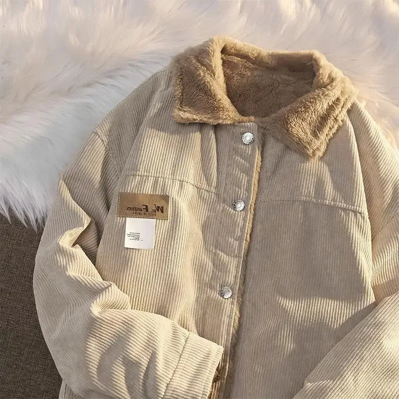Street Corduroy Autumn and Winter Top y2k