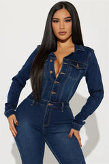Not Playing Around Denim Jumpsuit