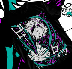 Jujutsu Kaisen Gojo Satoru Black T-Shirt Anime Manga Soft Tee