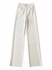 Straight Jeans Women High Waist Streetwear Light Blue Denim Pants Ladies Wide Leg