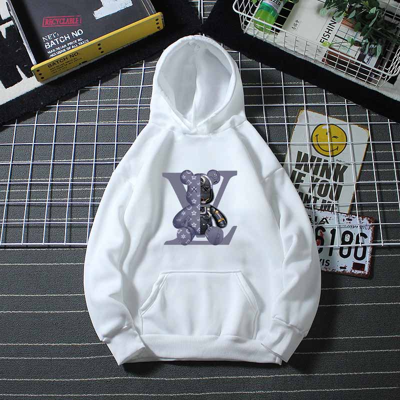 2023 Women's Spring Autumn Hooded Sweatshirt Bear Printing Casual