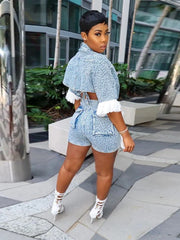 Vacation Ready Denim Three Piece Set