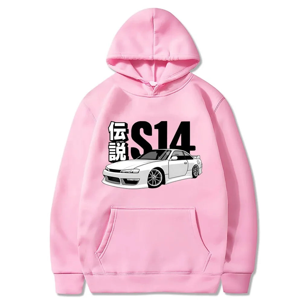 Initial D JDM Hoodie Vintage Drift Japanese Cars S14