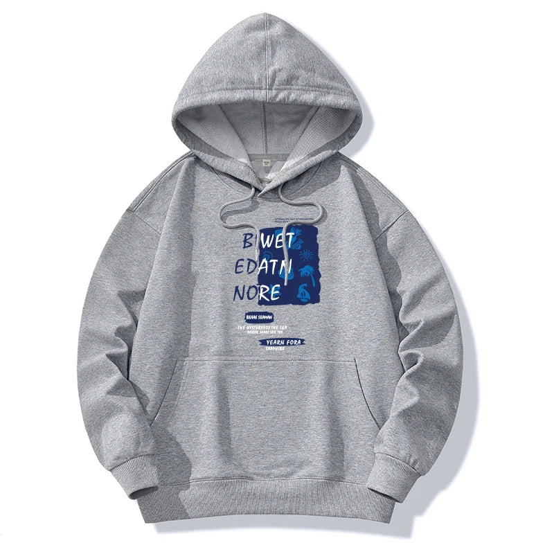 Sweatshirts Men Graphic Hoodies Casual Pullovers Harajuku Top New 2024 Oversized Autumn