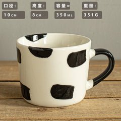 Simple Cow Pattern Mug Creative Ceramic Cup